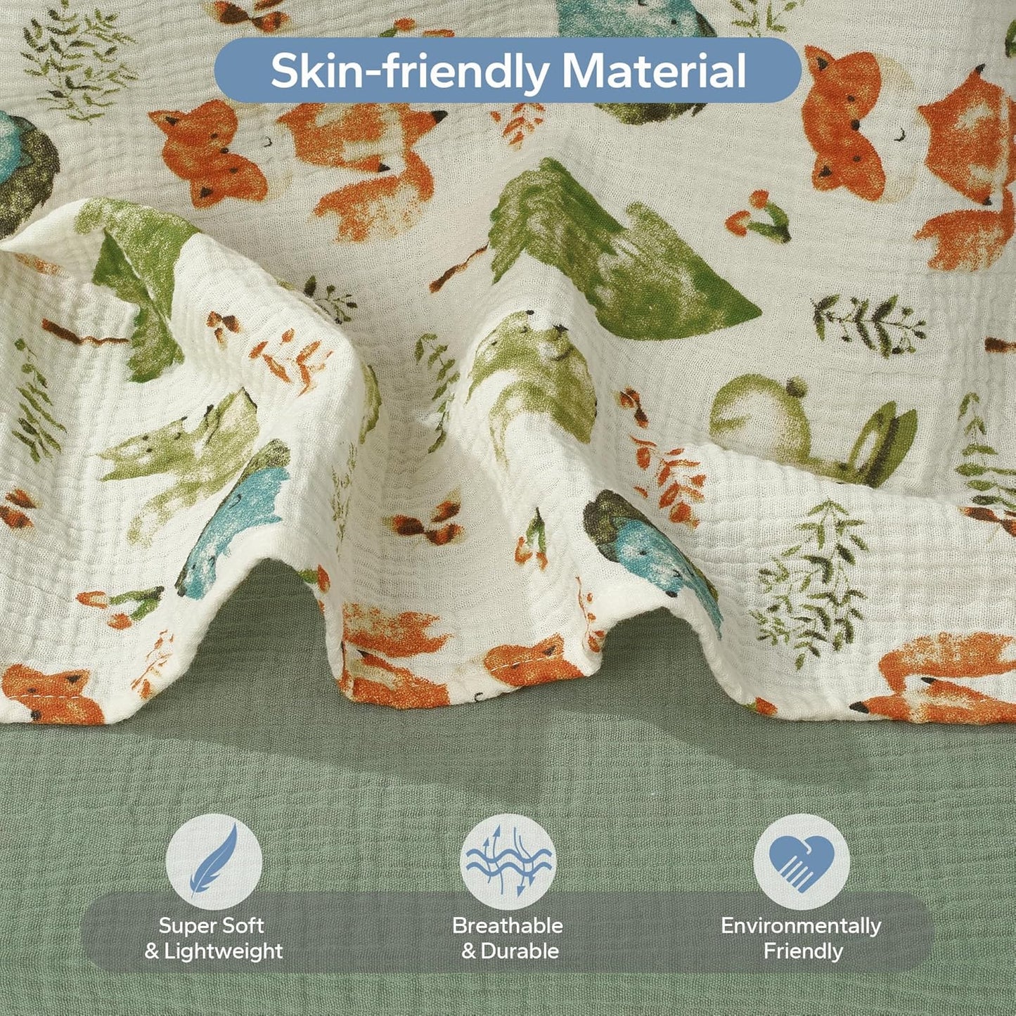 SERAPHY 2-in-1 Muslin Baby Car Seat Cover & Nursing Cover, Soft Lightweight Breastfeeding Cover for Boys and Girls,Breathable Canopy for Infant Carseat & Stroller for Summer—Blueberrie