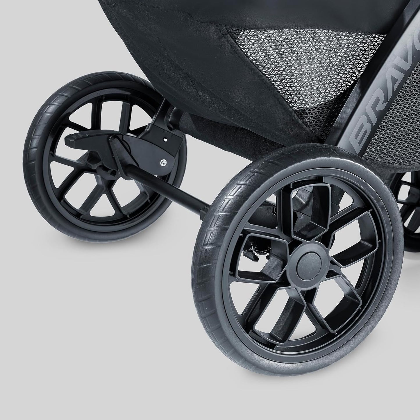 Chicco Bravo LE ClearTex Full-Size Stroller for Babies and Toddlers, UPF-Rated Canopy, GREENGUARD Gold Certified, Lightweight, One-Hand Compact Fold, Pewter/Grey