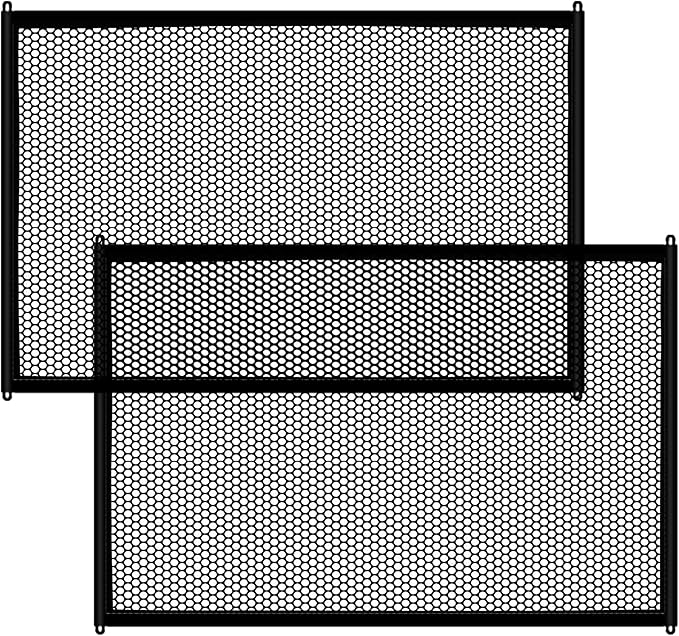 2 Pack Dog Gate, Mesh Baby Gate, 43.3'' X 28.3'' Pet Gate for The House, No Drilling Puppy Gate for Stairs & Doorways Install Anywhere,12 Hooks by Lofekea