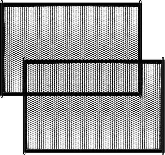 2 Pack Dog Gate, Mesh Baby Gate, 43.3'' X 28.3'' Pet Gate for The House, No Drilling Puppy Gate for Stairs & Doorways Install Anywhere,12 Hooks by Lofekea