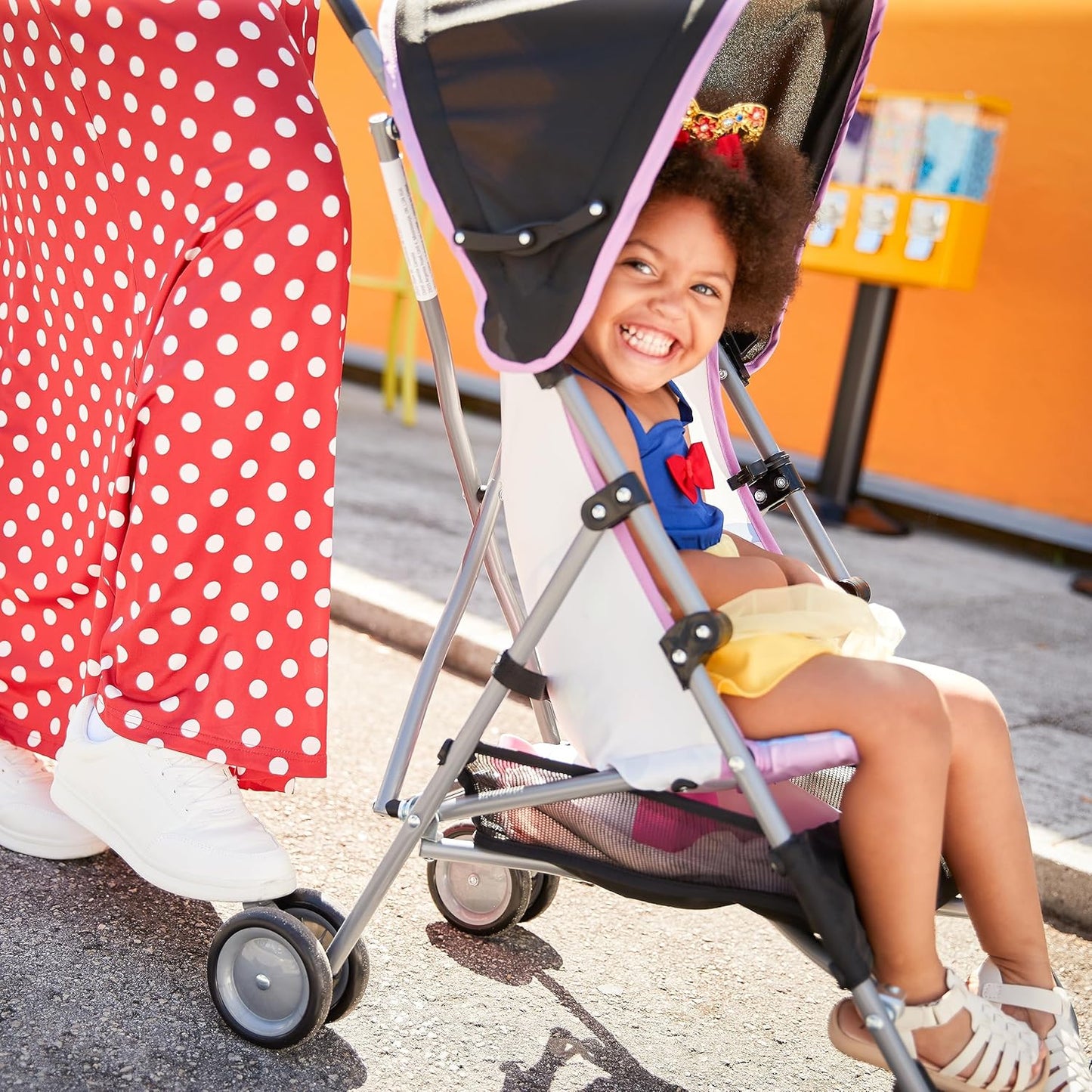 Disney Baby Character Umbrella Stroller, Eye-catching, Fun, 3D Stroller, Hide & Seek Mickey