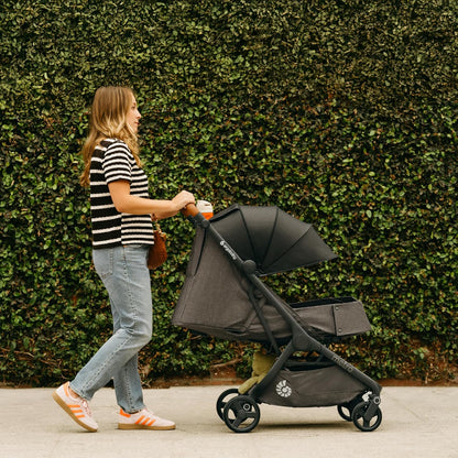 Ergobaby Metro 3 Baby Stroller for Newborns, Infants, and Toddlers - Travel Stroller with One-Hand Fold, Near-Flat Recline, Adjustable Handlebar - Onyx Black