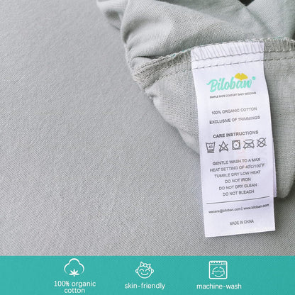 Bassinet Sheets Fit for Simmons Kids By The Bed City Sleeper Bassinet(Twins), Moses Basket and Hospital Bassinet, 100% Cotton, 2 Pack, Gray and White Print - Colors A