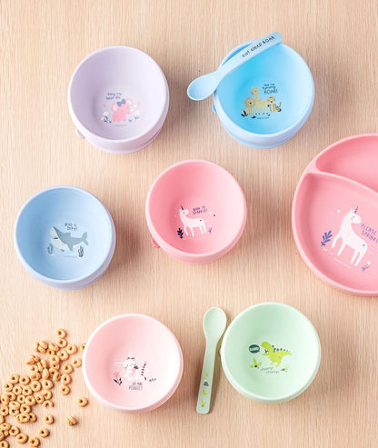 Stephen Joseph, Silicone Baby Bowls, Suction Bowl, Stay Put Suction Bowl, First Stage Self Feeding, Dino