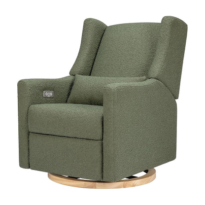 Kiwi Glider Recliner w/Electronic Control and USB | in Almond Teddy Loop w/Light Wood Base, Greenguard Gold Certified