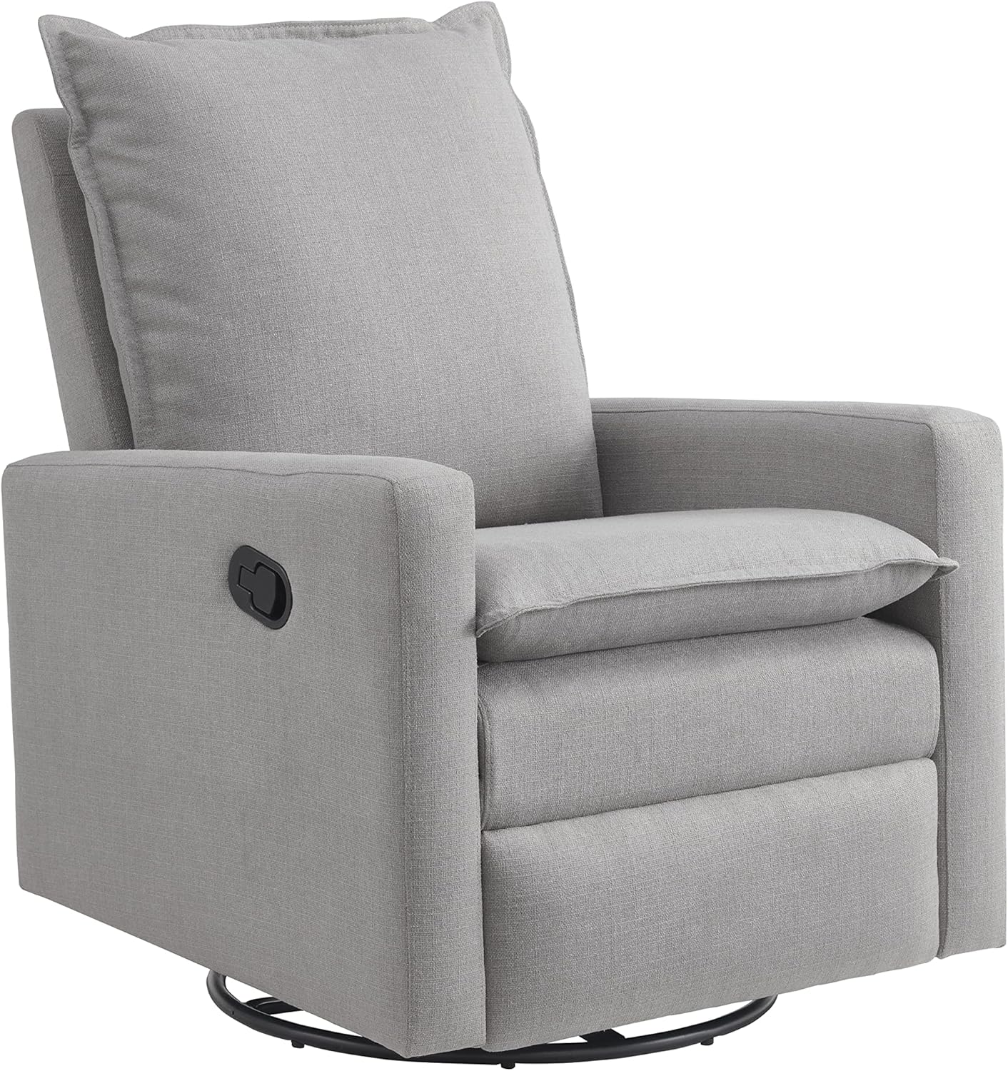 Oxford Baby Uptown Upholstered Glider Recliner Rocking Chair 360° Swivel for Nursery and Living Room - Boucle White