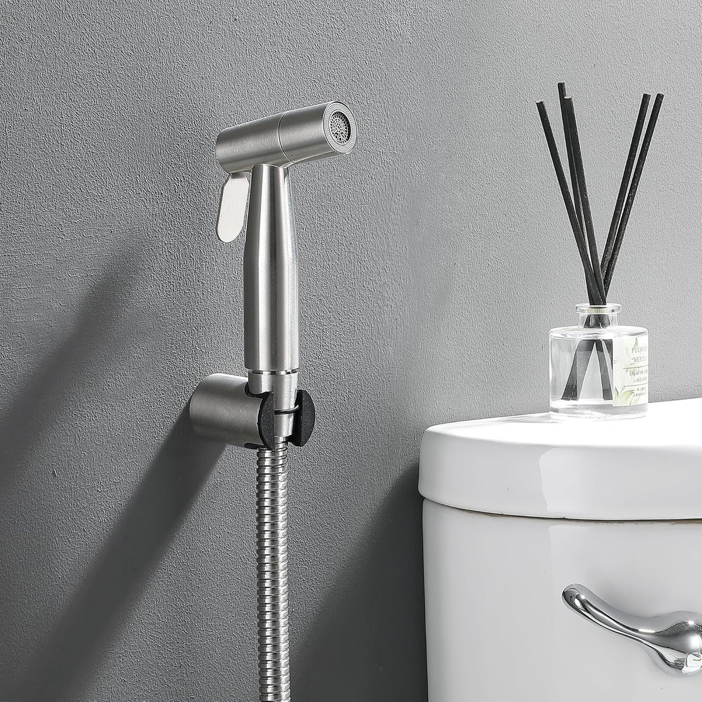 Bidet Toilet Sprayer Head Stainless Steel Handheld Sprayer for Feminine Wash, Cloth Diaper, Bathroom, Kitchen and Toilet Cleaning 4 Functions Brushed Nickel