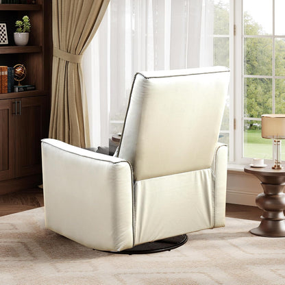 IDEALHOUSE Swivel Rocking Nursery Recliner Chair Rocker Recliner Glider Deep Seat PU Leather Sofa Chair with high Backrest for Nursery, Living Room, Bedroom & Home Movie Theater (Chocolate)