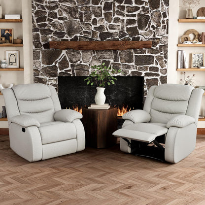 Power Swivel Rocker Recliner,Fabric Glider Recliner Nursery Chair,Small Rocking Chair,Single Reclining Sofa with Lumbar Support,USB&Type-C Ports,Living Room Home Threater Seat, Flint Grey