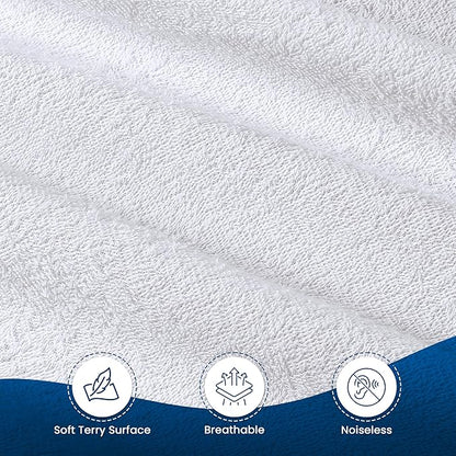 Twin XL Size Mattress Protector Waterproof 2 Pack, Premium 200 GSM Terry Mattress Cover, Soft & Breathable Bed Cover, Fitted Sheet Style Stretchable Deep Pockets 15" by Utopia Bedding (White)