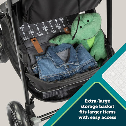 Safety 1st Grow and Go Flex 8-in-1 Car Seat Stroller Combo, Baby Stroller Travel Systems for Infants 4-30 lbs, Stroller and Carseat Combo Set, Night Rider