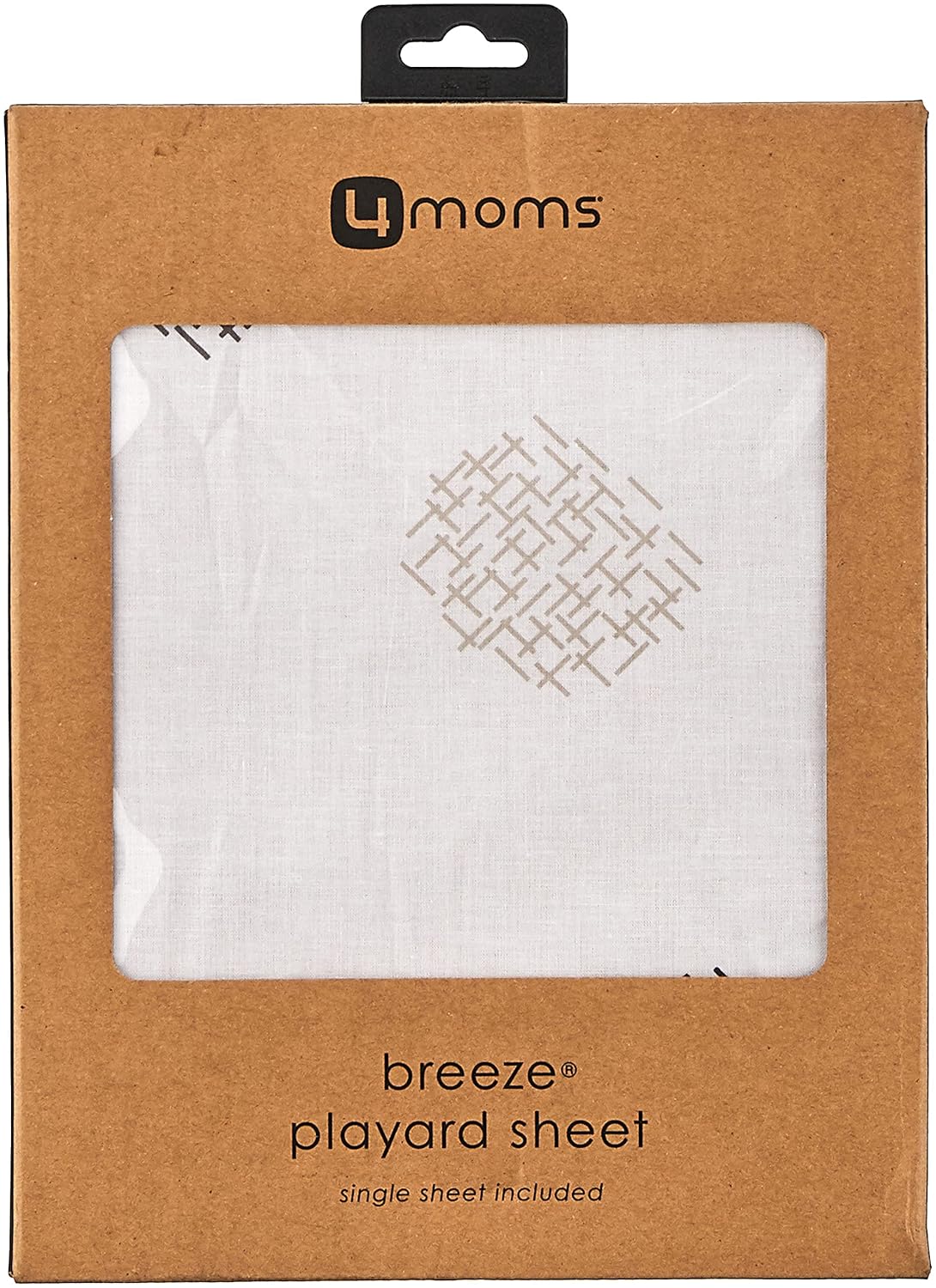 4moms Breeze Playard Sheets, Machine Washable, Soft, Plush, Waterproof Fabric, Grey Beads