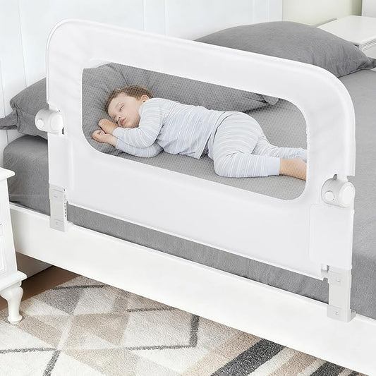 NUTIKAS Baby Bed Rail Guard for Toddlers - 35.4" Toddler Bed Rails for Crib,Twin,Full, Queen Bunk Size Bed Swing Down Bedrail Extral Tall Child Safety Side Railing Guards for Kids