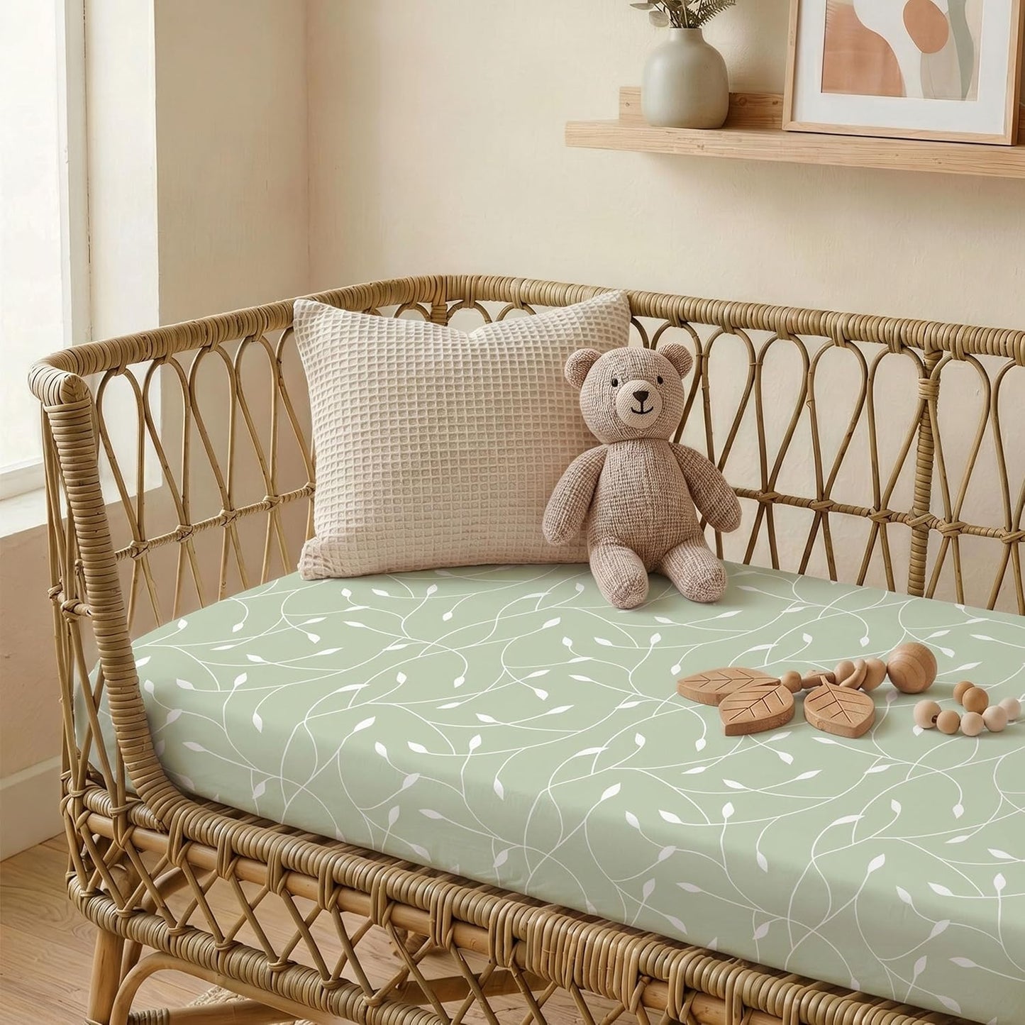 Bedside Sleeper Bassinet Fitted Sheets 20 x 33, 3 Pack Baby Delight Beside Me Dreamer,Babybond,Jimglo,koola,cowiewie,fodoss, Dream On Me Baby Square Bassinet, Pink Animal