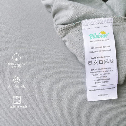 Bassinet Sheets Fit for Simmons Kids By The Bed City Sleeper Bassinet(Twins), Moses Basket and Hospital Bassinet, 100% Cotton, 2 Pack, Gray and White Print - Colors B