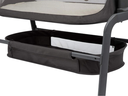 Maxi-Cosi Iora Baby Bassinets Bedside Sleeper, Portable Bassinet, Infant Bedside Sleeper Crib, Height Adjustable, Breathable Mesh, Large Storage Basket, Truffle