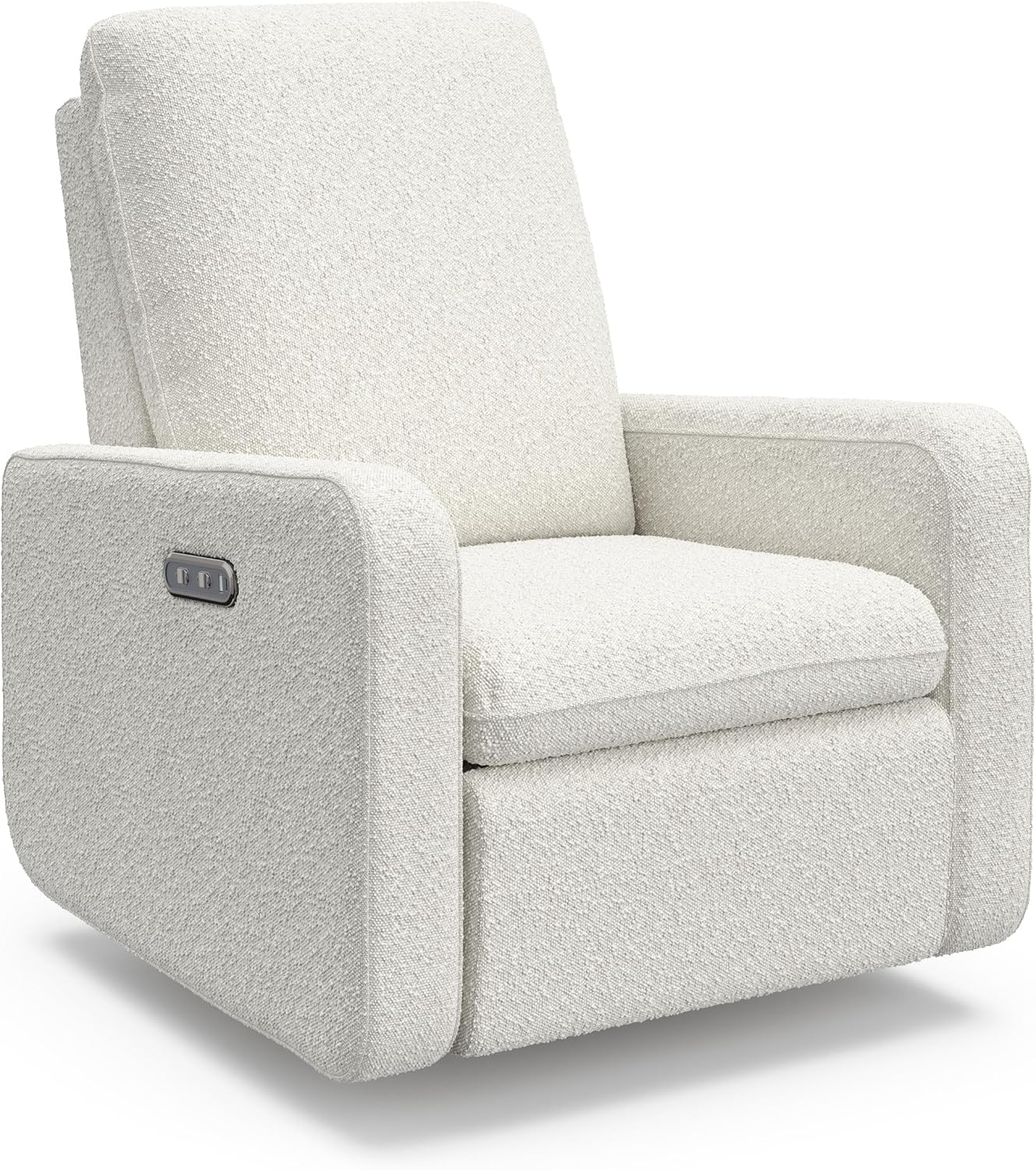 Graco Teddi Power Recliner Swivel Glider, Electronic Power Recline, Oeko-TEX 100 Certified, USB-A & USB-C Charger, Premium Cushioning & Comfort – (Ivory Basketweave)