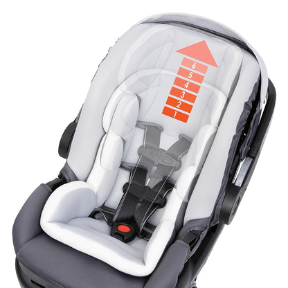 Baby Trend Secure-Lift Infant Car Seat, Dash Black – Compact Lightweight Carrier, Infant Comfort Cushioning, Adjustable Harness Fit