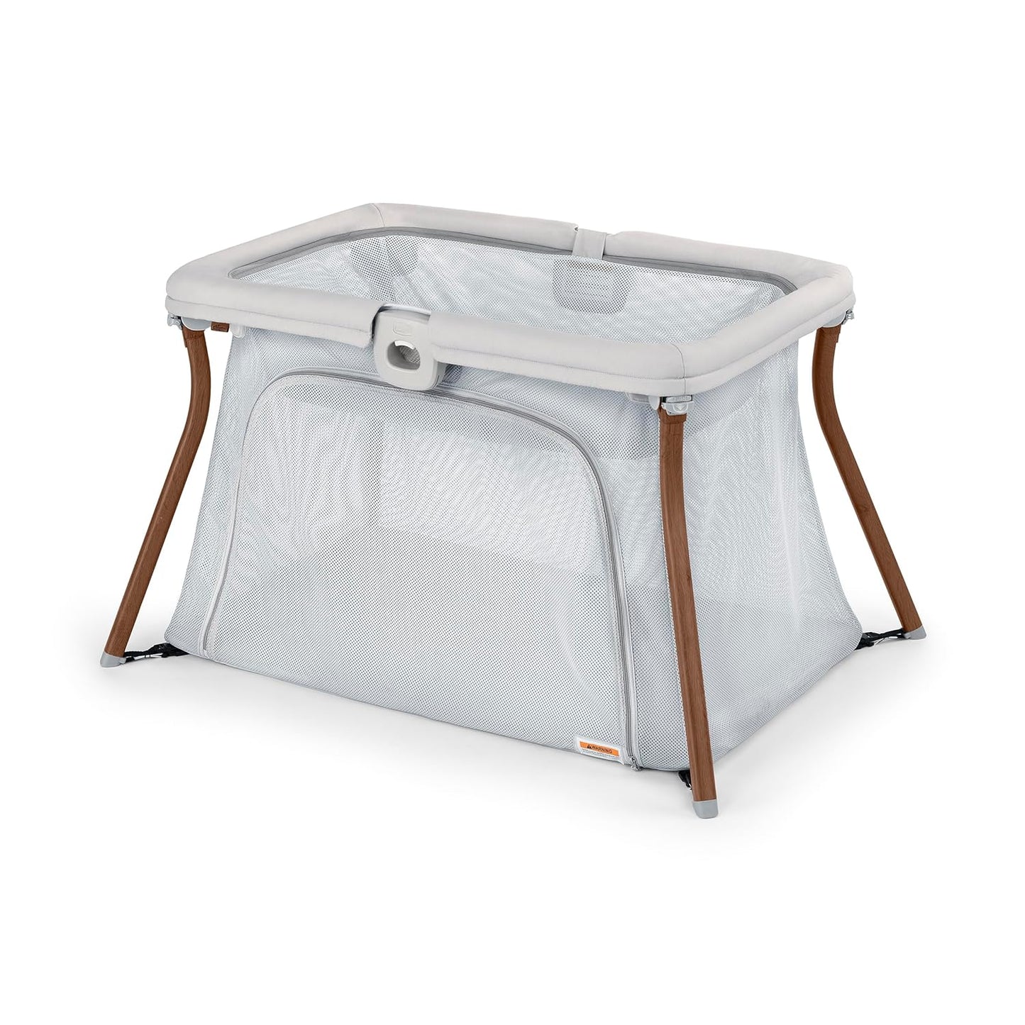 Chicco Alfa Lite Nest Lightweight Travel Playard with Zip-On Bassinet, Portable Baby Crib & Play Yard, Easy Setup, Waterproof Mattress, Includes Carry Bag, Serene/Beige