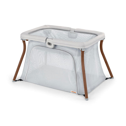 Chicco Alfa Lite Nest Lightweight Travel Playard with Zip-On Bassinet, Portable Baby Crib & Play Yard, Easy Setup, Waterproof Mattress, Includes Carry Bag, Serene/Beige