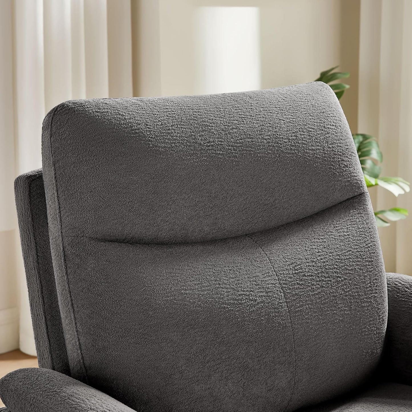 VANOMi Power Recliner Chair Swivel Glider, Electric Rocking Recliner Chairs with USB and Type-C Ports, Nursery Chair Recliner for Living Room, Bedroom, Apartment（Camel）