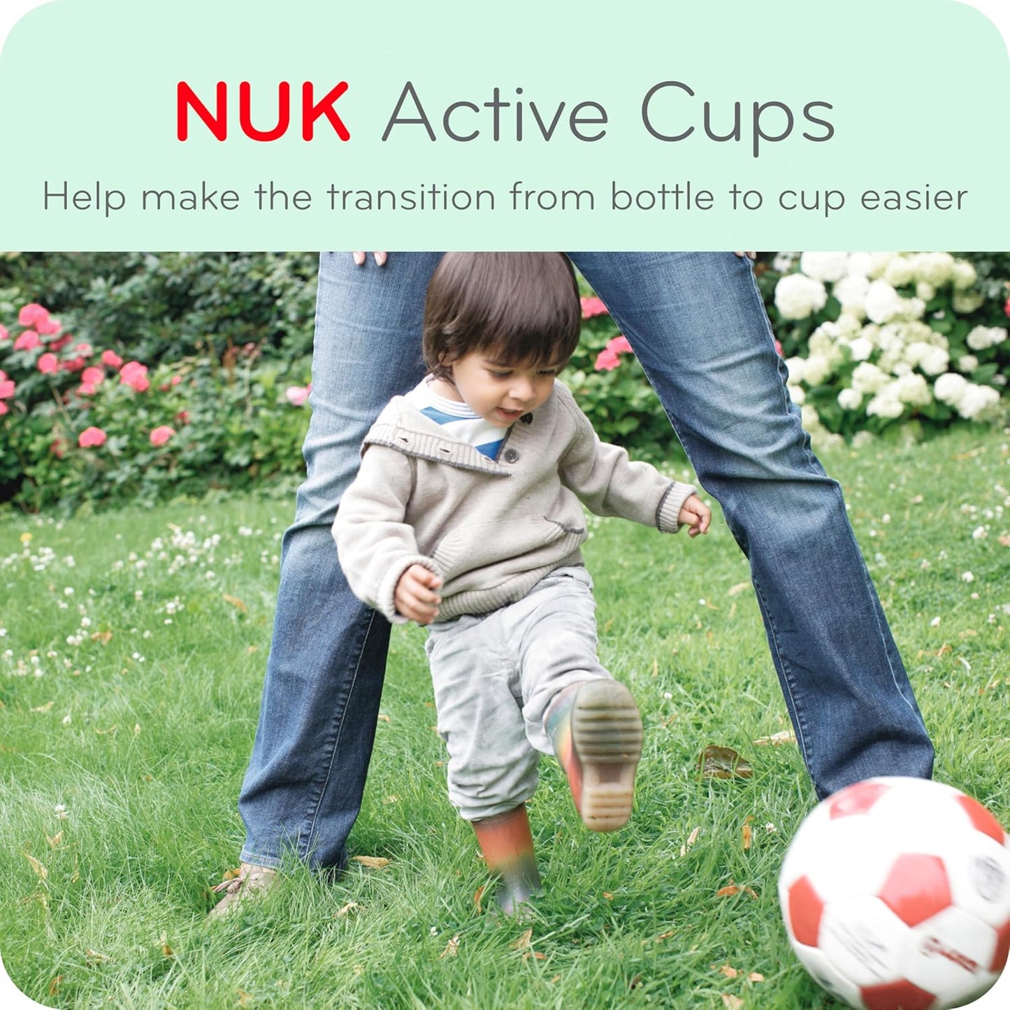 NUK Active Spill Proof Sippy Cup, 10 oz, 2 Pack, 8+ Months, Pink – BPA Free, Spill Proof Sippy Cup