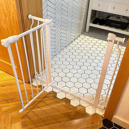 BalanceFrom 29.1-38.5" Easy Walk-Thru Baby and Pet Safety Gate with Hold-Open and Auto-Close – Adjustable Steel Barrier for Stairs, Doorways, and Hallways, No Drilling Installation