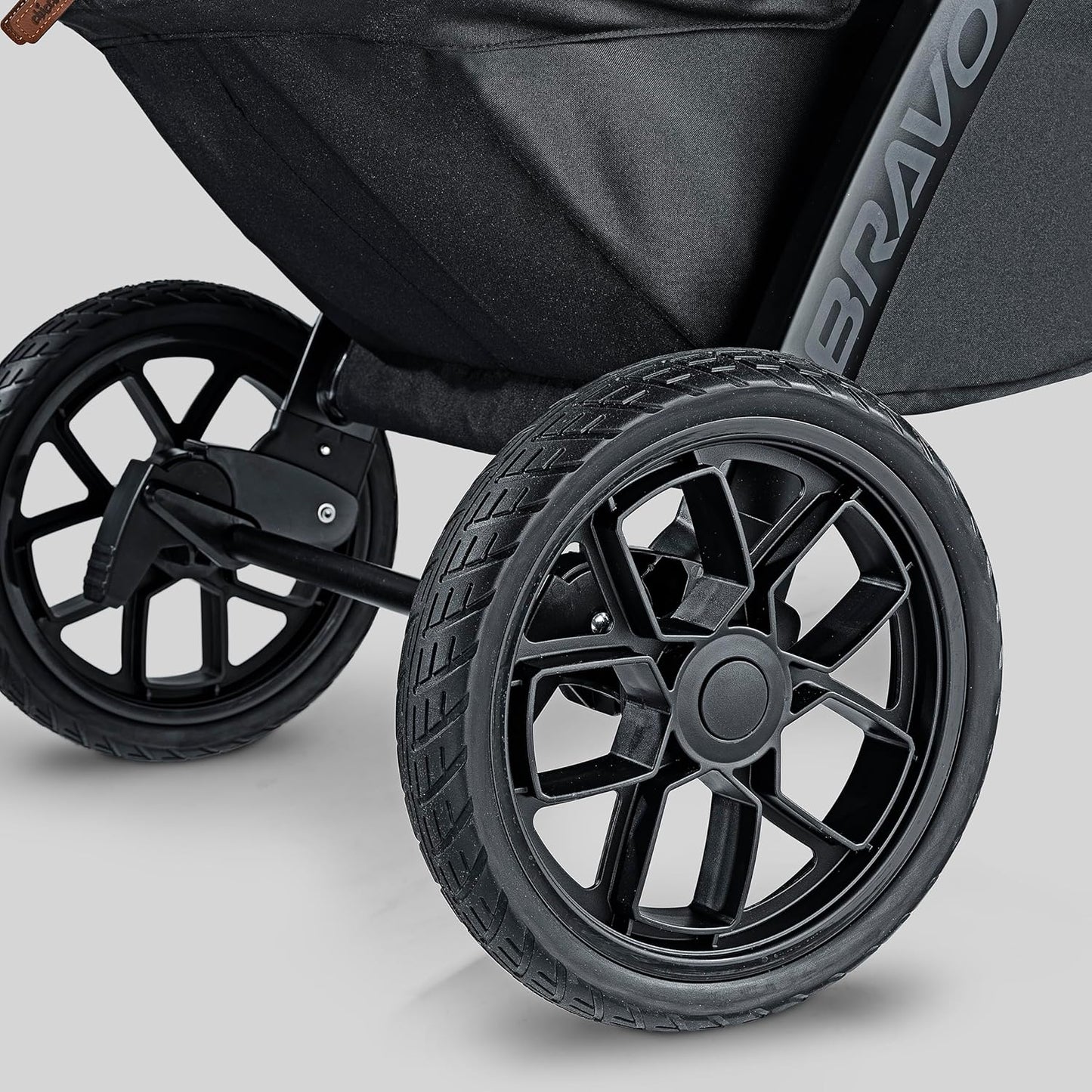 Chicco Bravo LE ClearTex Full-Size Stroller for Babies and Toddlers, UPF-Rated Canopy, GREENGUARD Gold Certified, Lightweight, One-Hand Compact Fold, Pewter/Grey