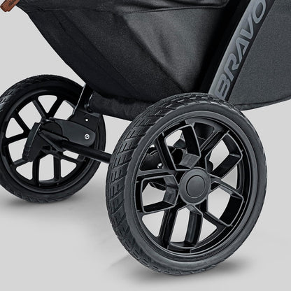 Chicco Bravo LE ClearTex Full-Size Stroller for Babies and Toddlers, UPF-Rated Canopy, GREENGUARD Gold Certified, Lightweight, One-Hand Compact Fold, Pewter/Grey