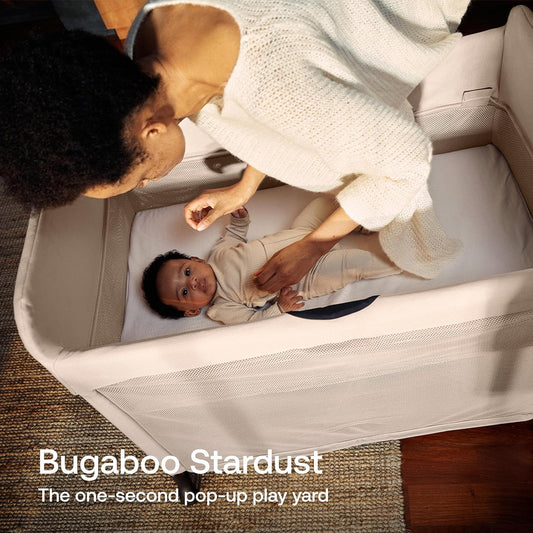 Bugaboo Stardust Playard - Portable Indoor and Outdoor - Foldable On The Go Play Yard - 1 Second Unfold - Black
