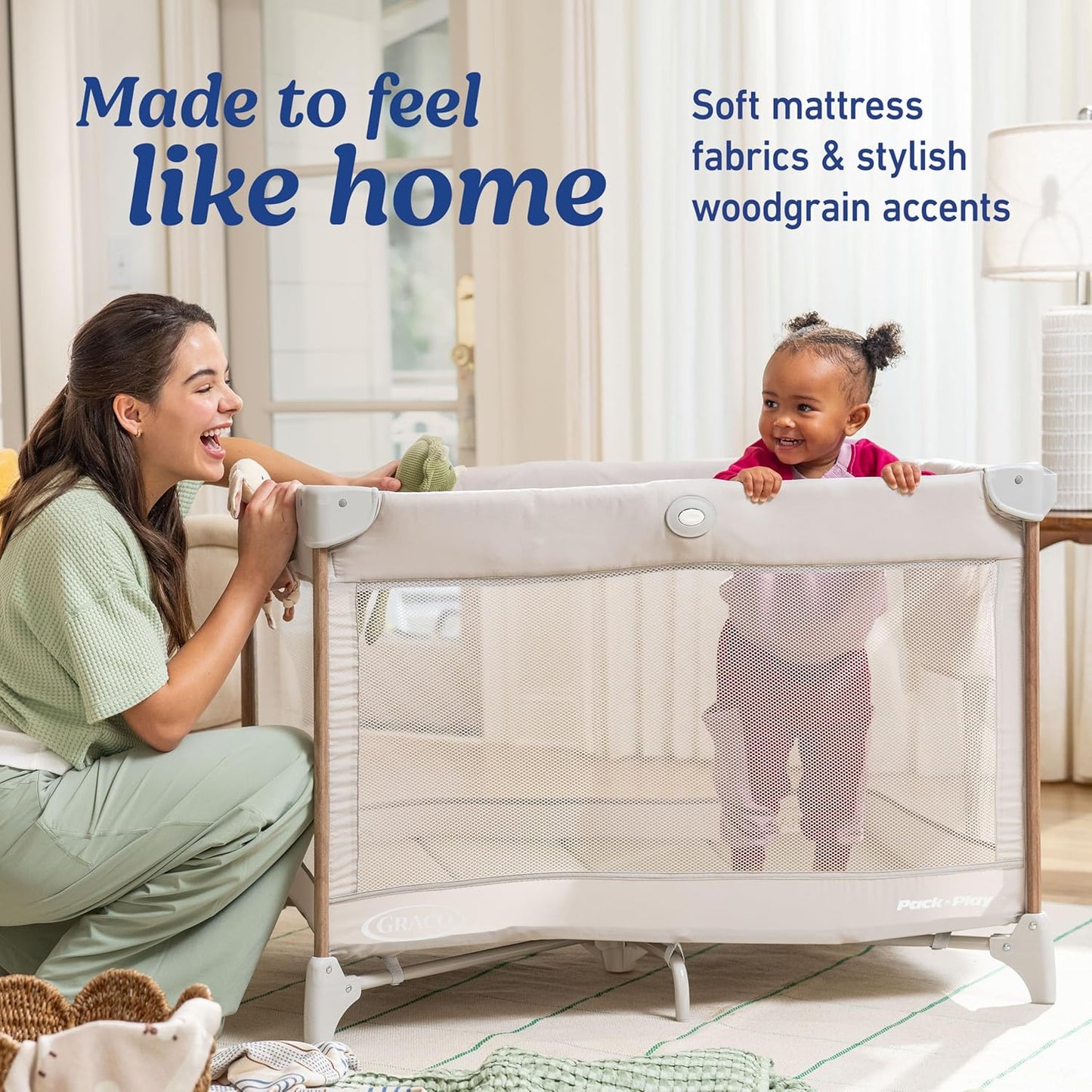 Graco Pack 'n Play Day2Dream Travel Bassinet Playard Features Portable Bassinet Diaper Changer and More (Lo, Lo)