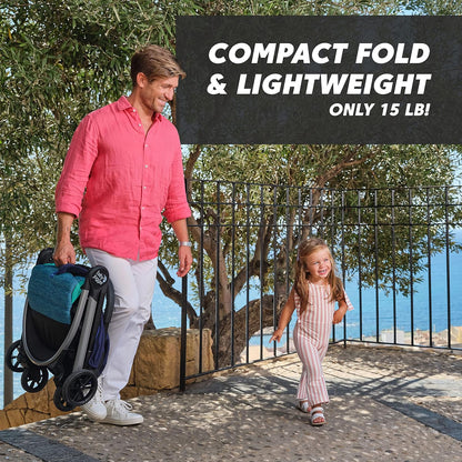 Baby Jogger City Tour 2 Carry-On Approved Travel Stroller, Ultra-Compact Baby Stroller, Lightweight, Easy Fold, Baby Travel Essential, Pitch Black