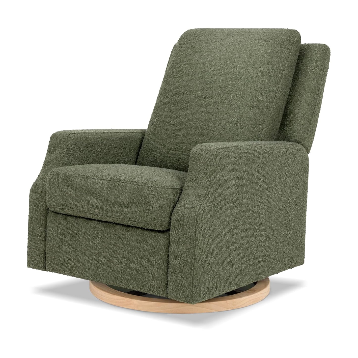 Namesake Crewe Glider Recliner Nursery Chair - GREENGUARD Gold & Certi-PUR US Certified Rocker Recliner - Glider Rocking Chair for Nursery & Living Room - Manual, 360° Swivel, Tan Gingham