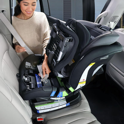 Britax Poplar S Convertible Car Seat, 2-in-1 Car Seat Extended Rear Facing, 17” Slim Car Seat Design with Fast & Easy ClickTight Installation, Anti-Rebound Bar & SafeWash Fabrics — Cowmooflage