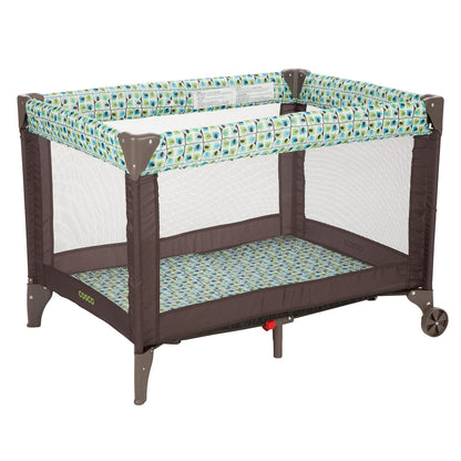 Cosco Funsport Compact Portable Playard, Lightweight, Easy Set up, Foldable Baby Playpen with Carry Bag, Butterfly Twirl