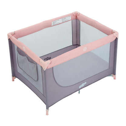 Pamo Babe Compact Pack and Play - Portable Crib for Baby, Lightweight Foldable Travel Playard with Mattress Pad & Carry Bag, Safe Breathable Travel Bed for Home, Trips & Family Visits, Black