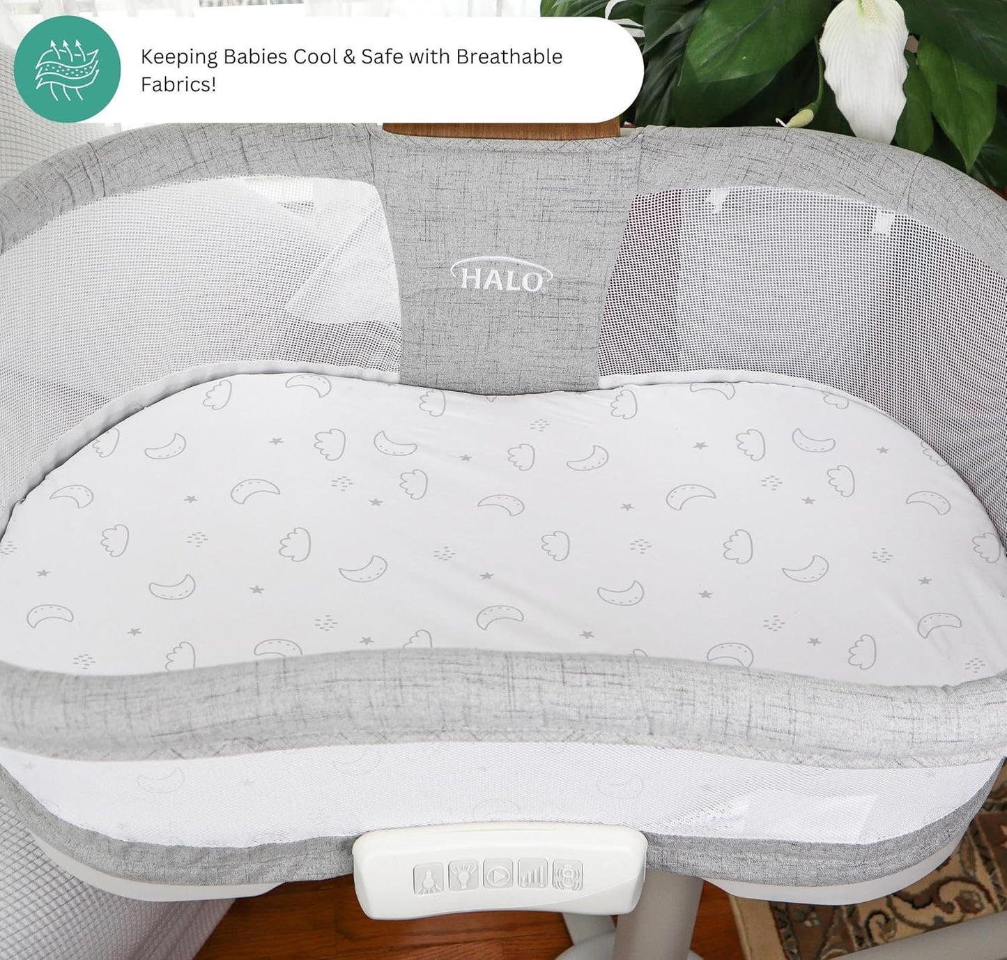 Bassinet Sheets for Papablic, CoZee, Cowiewie, Ezebaby, Nawahev Baby Bassinet Bedside Sleeper by TansyPanda, 3PC, 33x20, Ultra Soft, Breathable Snug Fit, Unisex Boys Girls, Gray White (Space Rockets)
