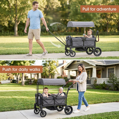 Evolur Velo Rider Travel Stroller – Compact, Lightweight Umbrella Stroller for Toddlers 6–36 Months, One-Hand Fold, Footrest, Rear Platform, 5-Point Harness, Portable & Travel-Friendly