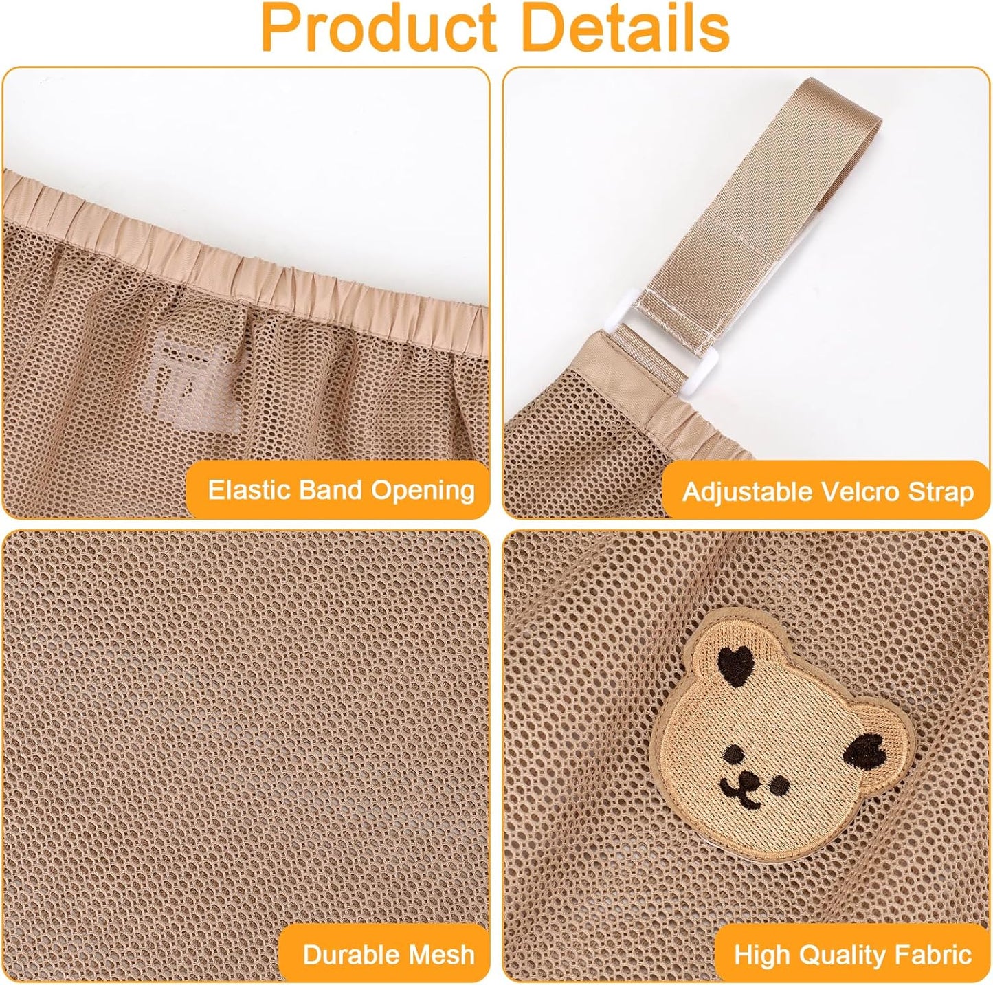Accmor Universal Stroller Organizer, Large Storage Stroller Bag Fits for Uppababy, Nuna, Britax, Doona Strollers, Non-Slip Adjustable Storage Mesh Caddy Accessories for Stroller Crib