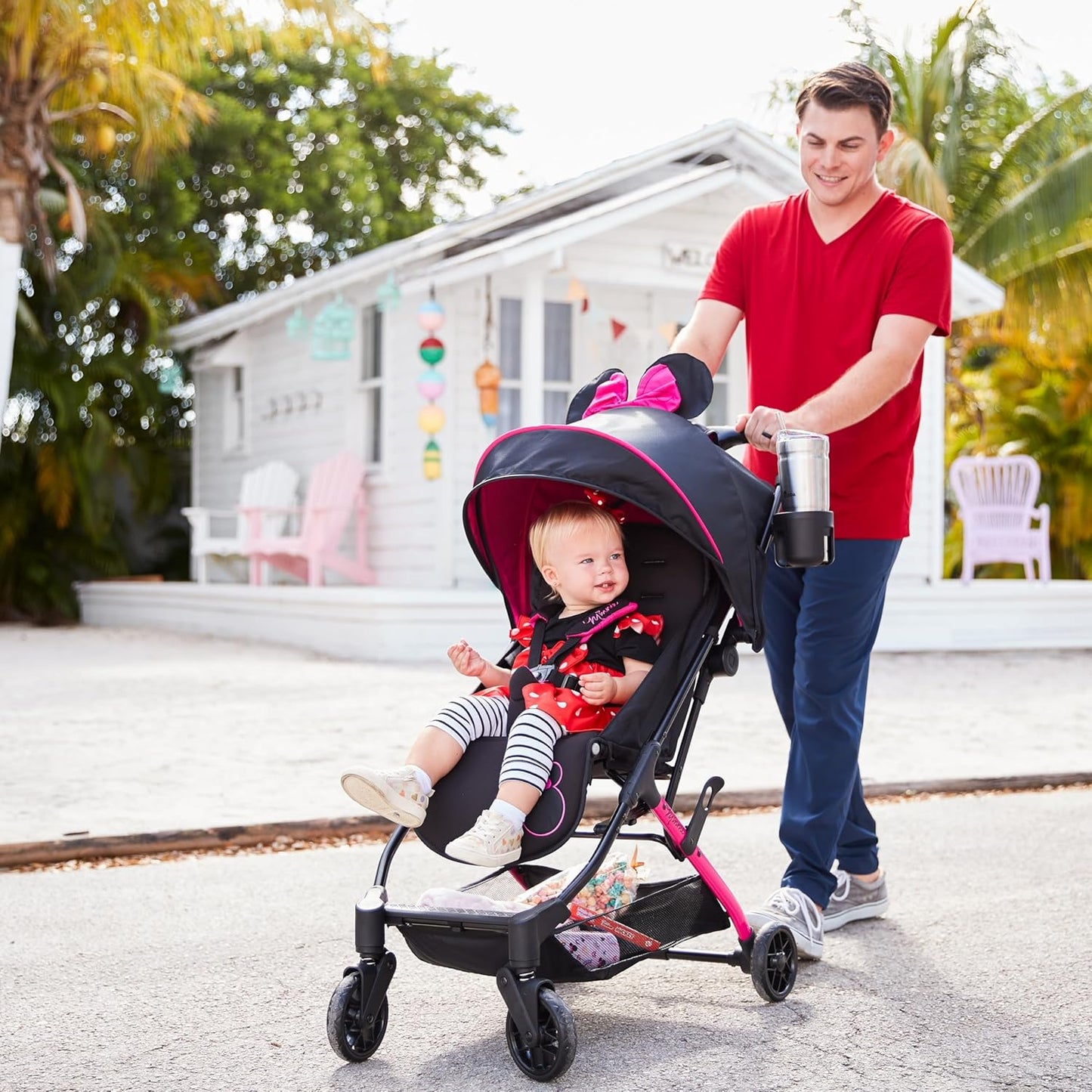 Disney Mickey Mouse Teeny Ultra Compact Stroller, Let's Go Mickey!, Black