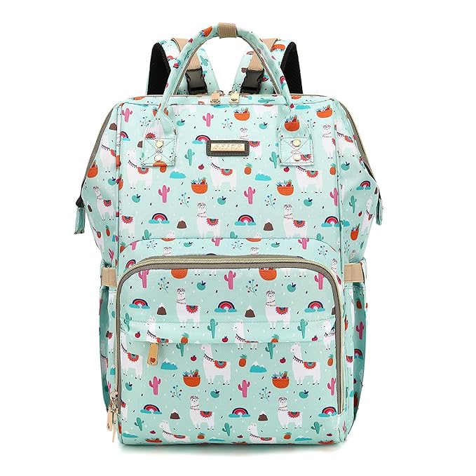 GAIVP Diaper Bag Backpack, Diaper Bags for Baby Girls Boys, Baby Bags for Moms Dads, Nappy Changing Bag with Insulated Pockets,Multi-functional Waterproof Backpack with Stroller straps-Green