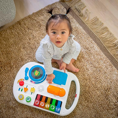 Baby Einstein Musical Mix ‘N Roll 4-in-1 Push Walker, Activity Center, Toddler Table & Floor Toy, 100+ Songs & Phrases, DJ Station with Piano