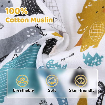 Rquite Car Seat Cover Baby for Girls Boys, 100% Muslin Cotton Infant Carseat Canopy, Soft Breathable Stroller Sun Shade & Newborn Shower Gift, Large Size Universal Fit Summer, Hot & Warm Weather