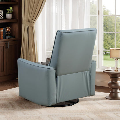 IDEALHOUSE Swivel Rocking Nursery Recliner Chair Rocker Recliner Glider Deep Seat PU Leather Sofa Chair with high Backrest for Nursery, Living Room, Bedroom & Home Movie Theater (Chocolate)