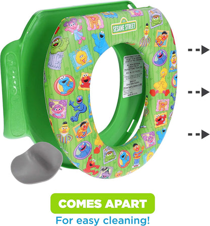 Sesame Street "Framed Friends" Soft Potty Seat and Potty Training Seat - Soft Cushion, Baby Potty Training, Safe, Easy to Clean
