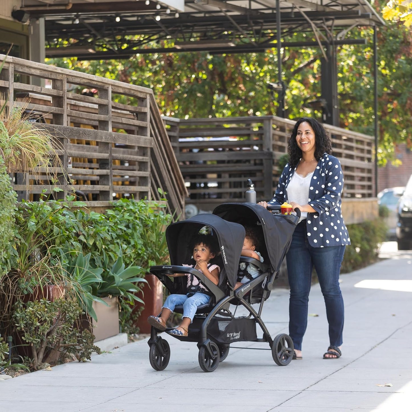 Baby Trend Sit N' Stand® Double 2.0 Stroller, Dash Black