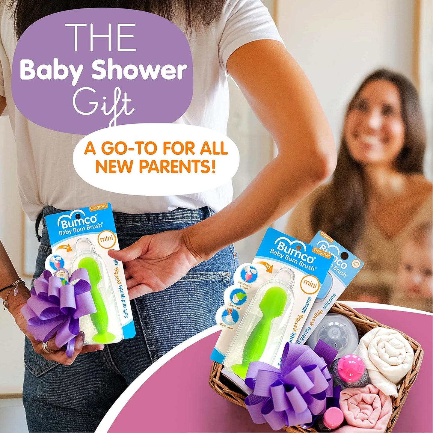 Bumco Diaper Cream Spatula - BPA-Free Diaper Bag Essentials, Soft Butt Spatula Baby, Mom-Invented Butt Paste Spatula, Bumco Diaper Cream Spatula, Flexible Diaper Cream Applicator, Baby Bum Brush