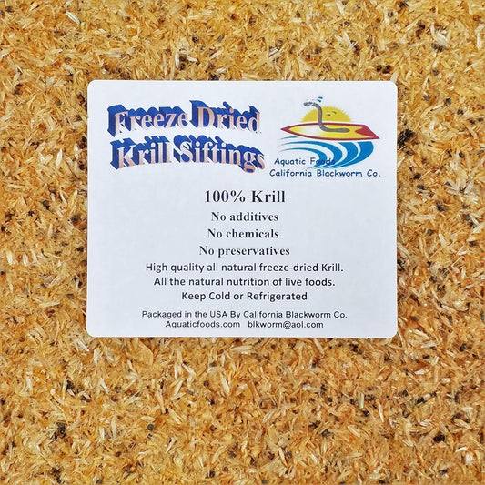 Aquatic Foods Inc. Freeze Dried Arctic Krill Semi Powdered Siftings for Fry, Babies, Small Fish and DIY Fish Food Makers - 1-lb