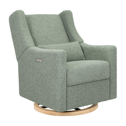 Kiwi Glider Recliner w/Electronic Control and USB | in Almond Teddy Loop w/Light Wood Base, Greenguard Gold Certified