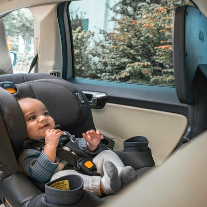 Chicco Fit360 Zip ClearTex Rotating Convertible Car Seat with Fit360 Mirror, 360 Degree Rotation for Rear-Facing and Forward-Facing Usage, Jet/Black